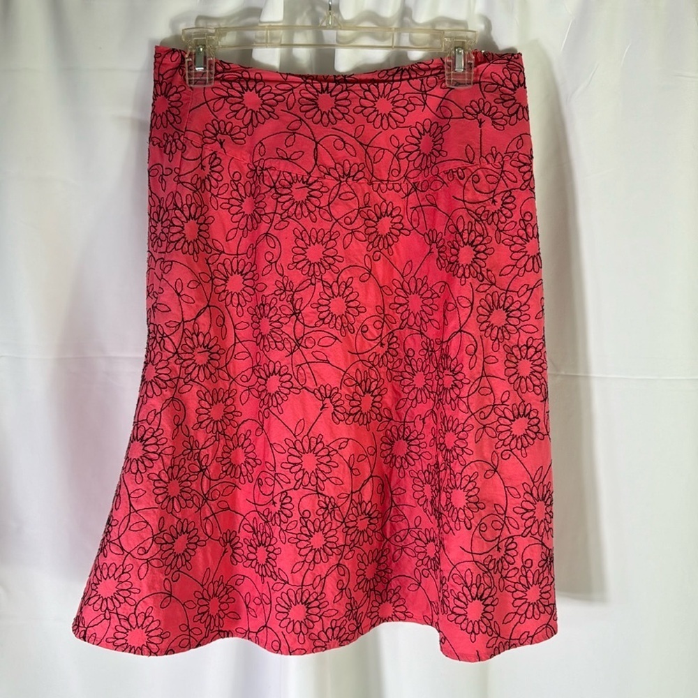 Autograph midi skirt embroidered‎ sz 8